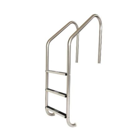 SR SMITH S.R. Smith VLLS-103S 4 ft. 5 in. x 24 in. 3-Step 304 Stainless Steel Economy Ladder with Elite LTDF-103 Stainless Steel Tread VLLS-103S